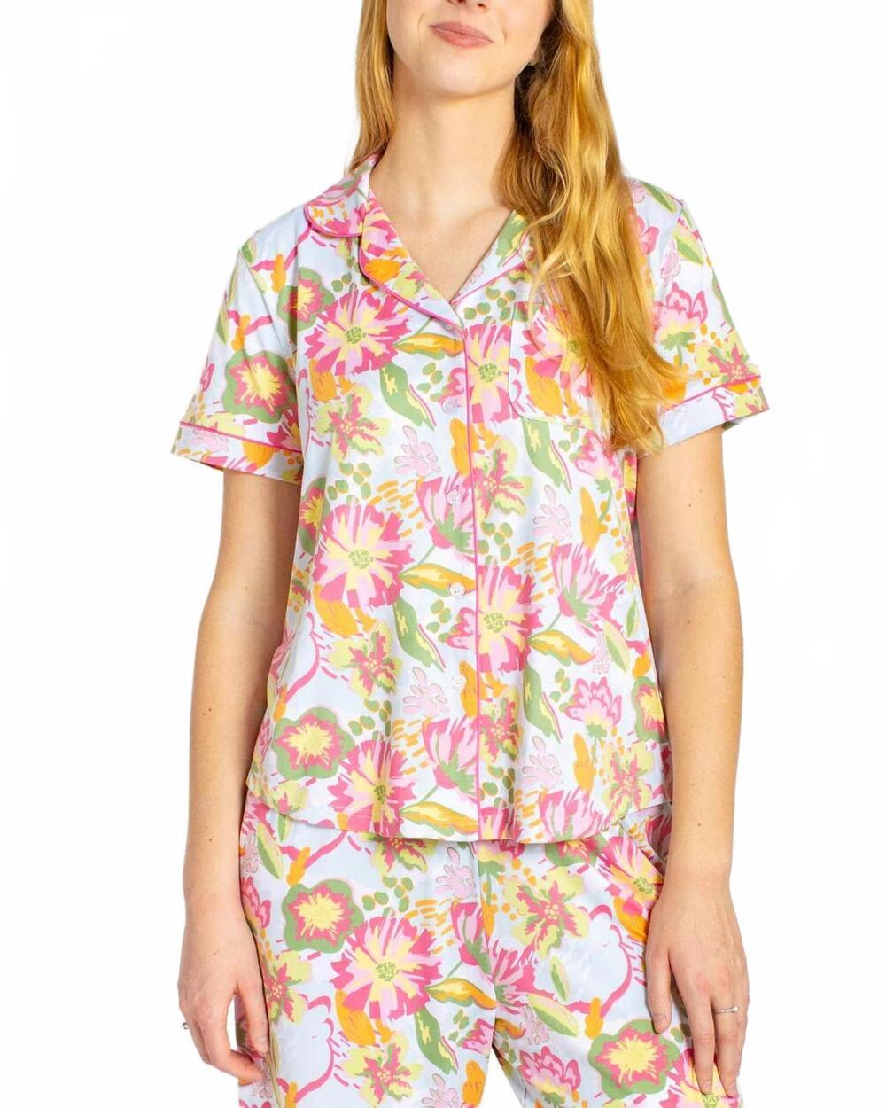 NEW THE ROYAL STANDARD women's summer bouquet button up top